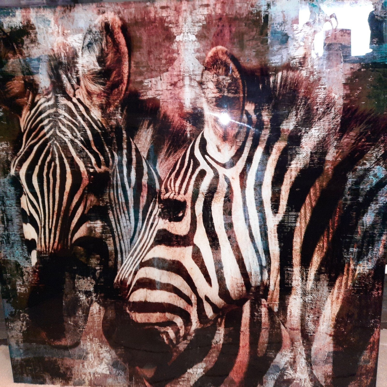 schilderij glas zebra, Ophalen, Glas