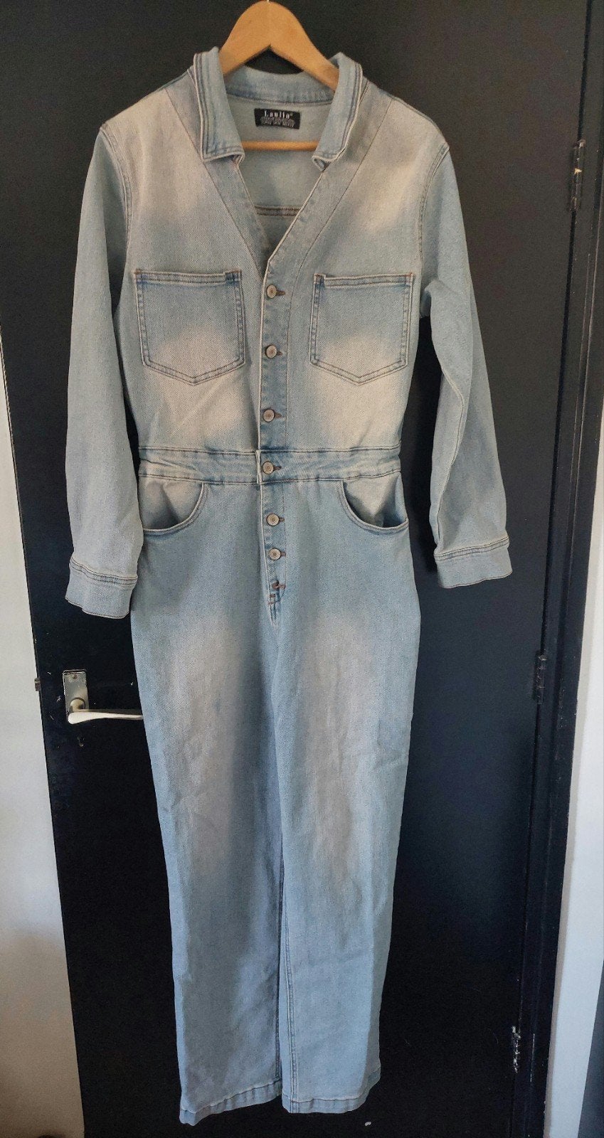 Laulia Denim Jumpsuit Maat 42 (L), Blauw, Maat 42/44 (L), Ophalen of Verzenden, Zo goed als nieuw