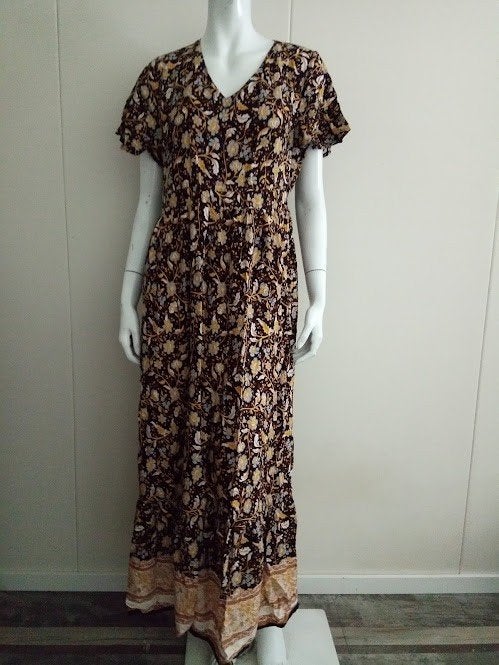Bohemian Hippie festival maxi jurk maat 40/42, Verzenden, Zwart, Maat 42/44 (L), Nieuw