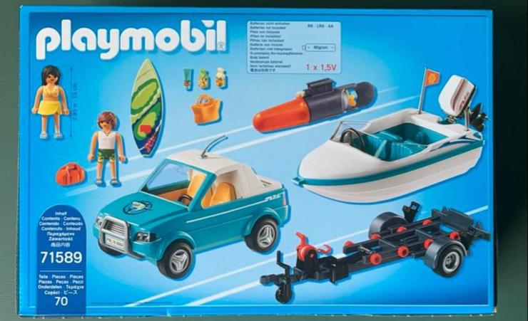 Playmobil 71589 Pick-up met speedboot en onderwatermotor, Ophalen of Verzenden, Nieuw, Complete set