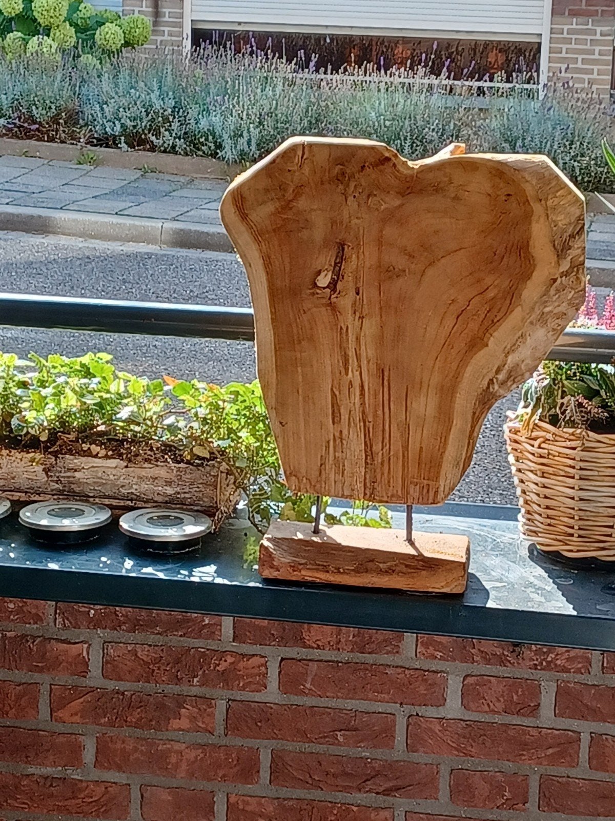 Hout ornamenten teak, Ophalen, Minder dan 60 cm, Binnen, Overige vormen