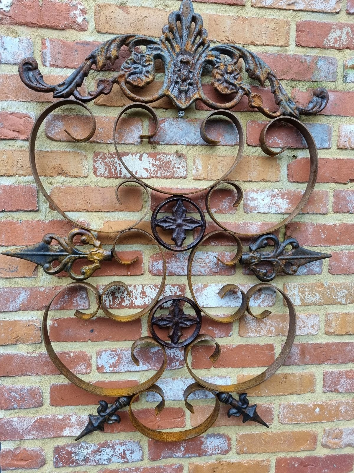 Decoratieve Roestkleurige Metalen Tuinornamenten, Tuin en Terras, Ophalen, Gebruikt