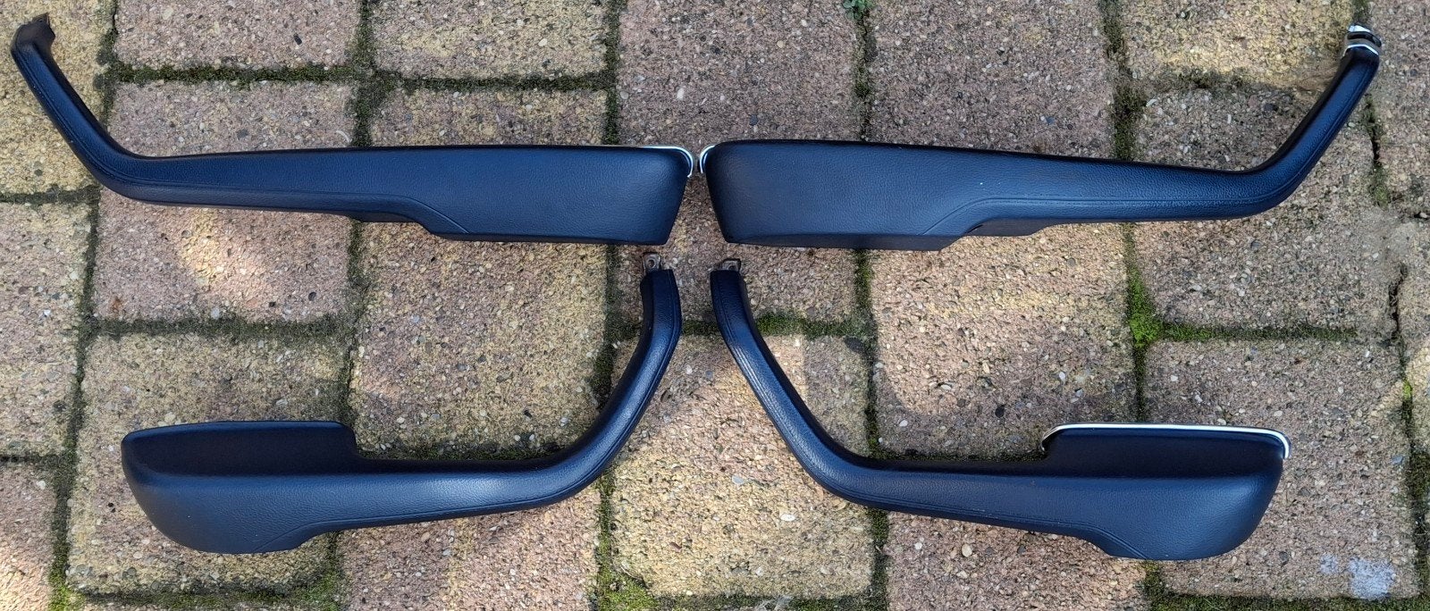 Set blauwe deurgrepen Mercedes W116 (1972-1980), Ophalen of Verzenden, Gebruikt, Mercedes-Benz