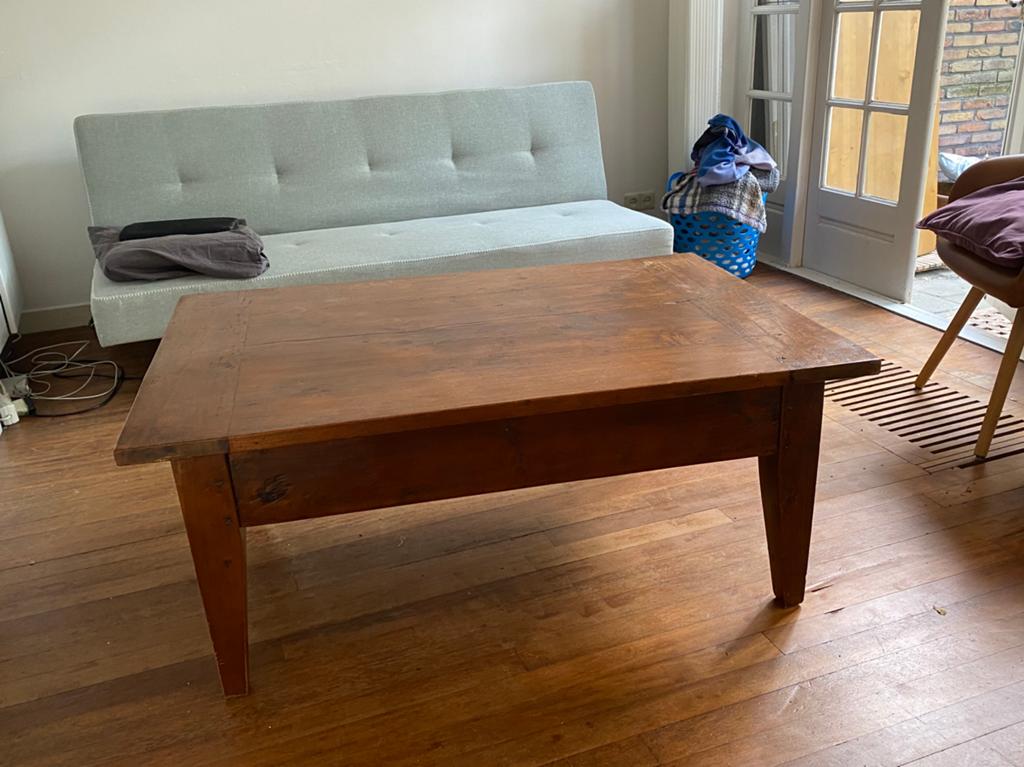 Salontafel koloniaal hout, Ophalen