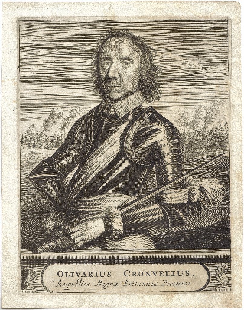 Onvermelde Maker gravure "Portret Oliver Cromwell", Ophalen