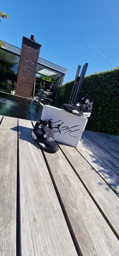Nike Air Jordan 4 wite thunder - 2 keer aan gehad, Ophalen, Zwart, Nike Air Jordan, Sneakers of Gympen