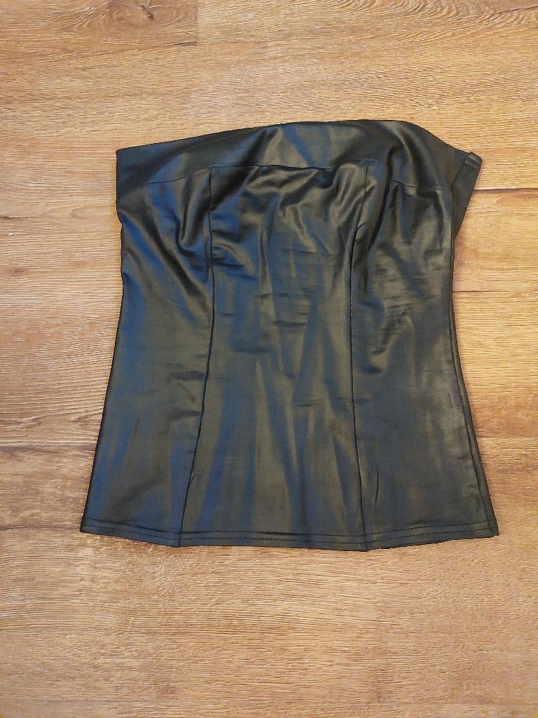 Kunstleren corset zonder veter S, Zwart, Ophalen of Verzenden, Onbekend, Zonder mouw