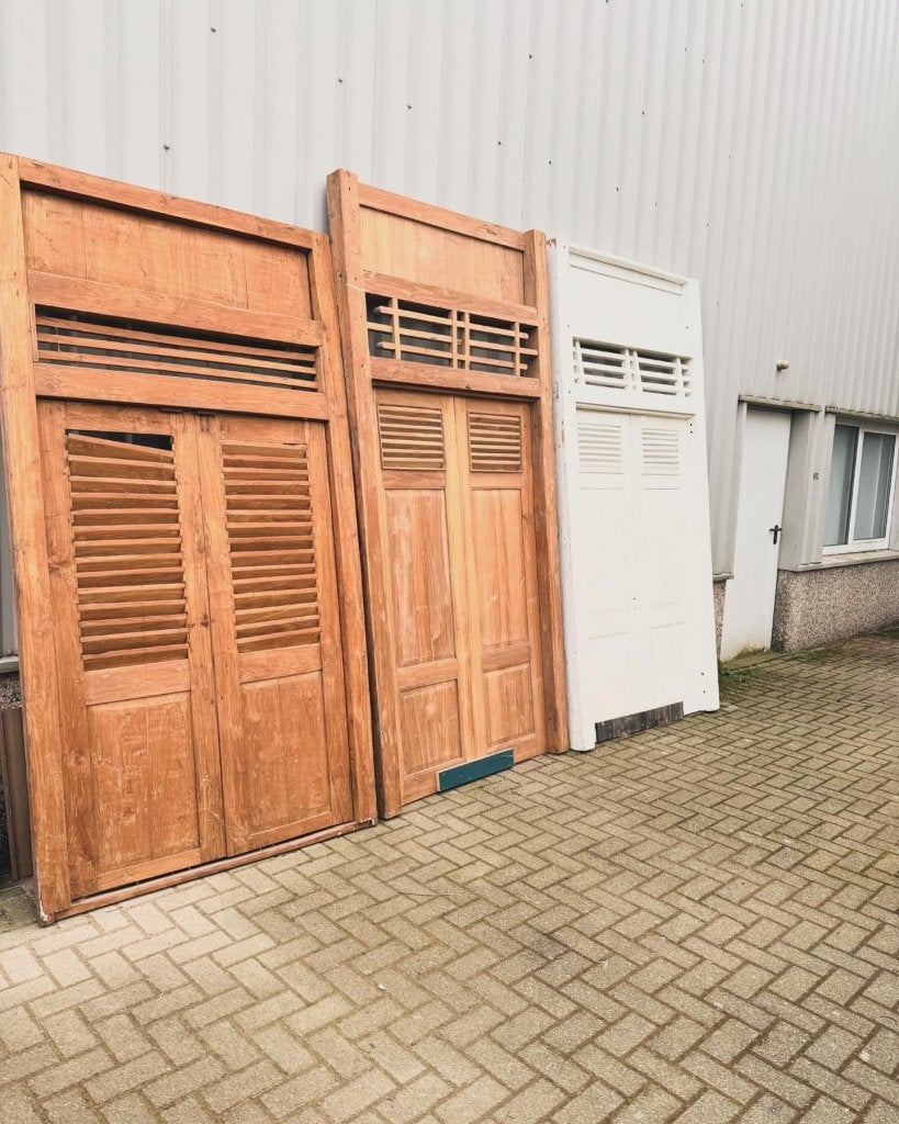 3 stuks massief teakhouten kozijnen met deuren, Doe-het-zelf en Verbouw, Deuren en Horren, La belle porte, Jurgen.hoogenboezem@gmail.com