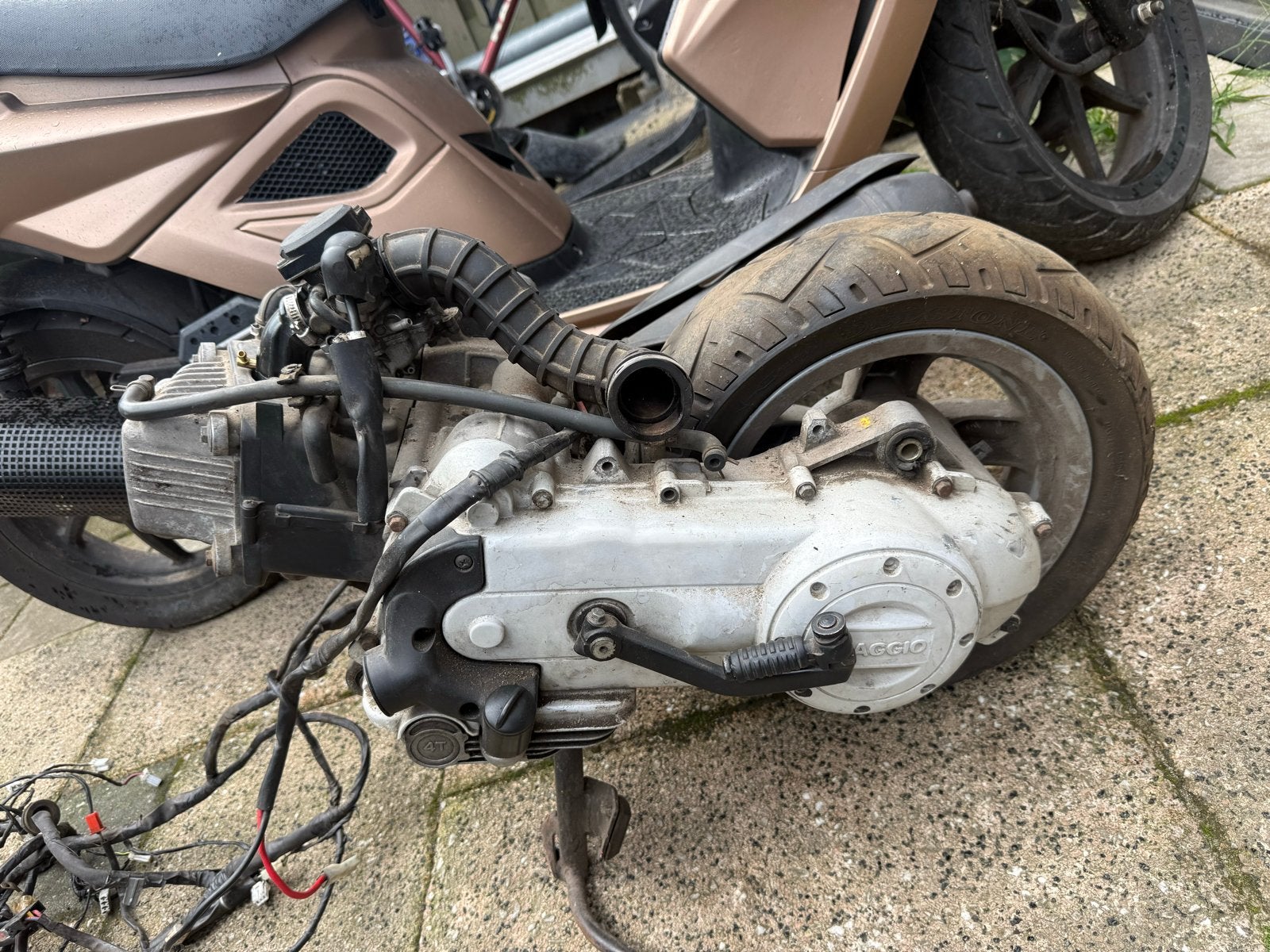 Piaggio Zip 50cc 4-takt motorblok - Start en loopt!, Ophalen of Verzenden, Gebruikt, Blok, Piaggio