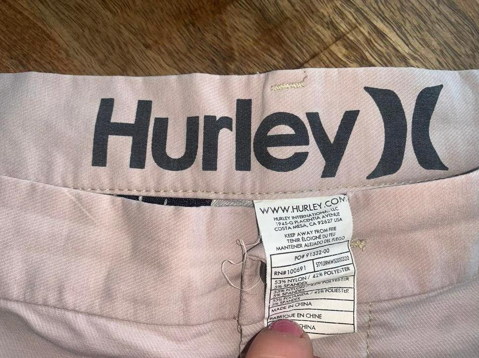 Hurley Heren Broek - Beige maat 36 zgan, Ophalen of Verzenden, Zo goed als nieuw, Overige maten, Beige