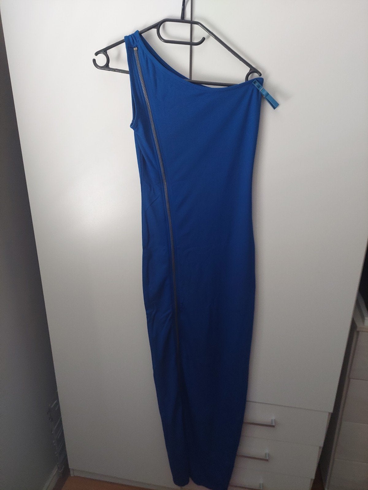 Coolcat Blauwe Maxi Jurk met Rits - Maat XS, Blauw, Ophalen of Verzenden, Zo goed als nieuw, Maat 34 (XS) of kleiner
