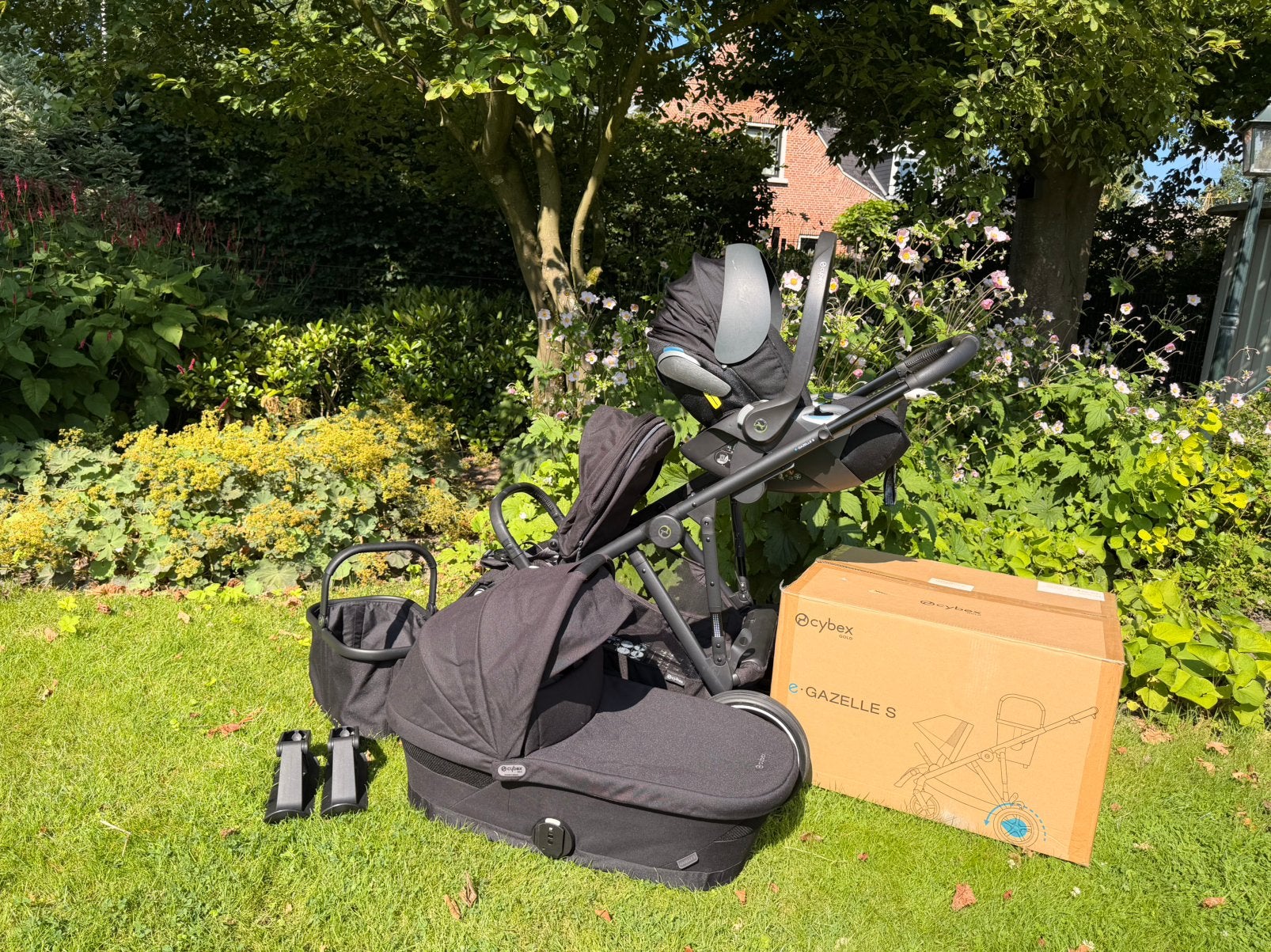 Limited Cybex e-Gazelle S elektrisch duo + ski’s ⛷️, Duowagen, Ophalen of Verzenden, Zo goed als nieuw, Kinderwagen