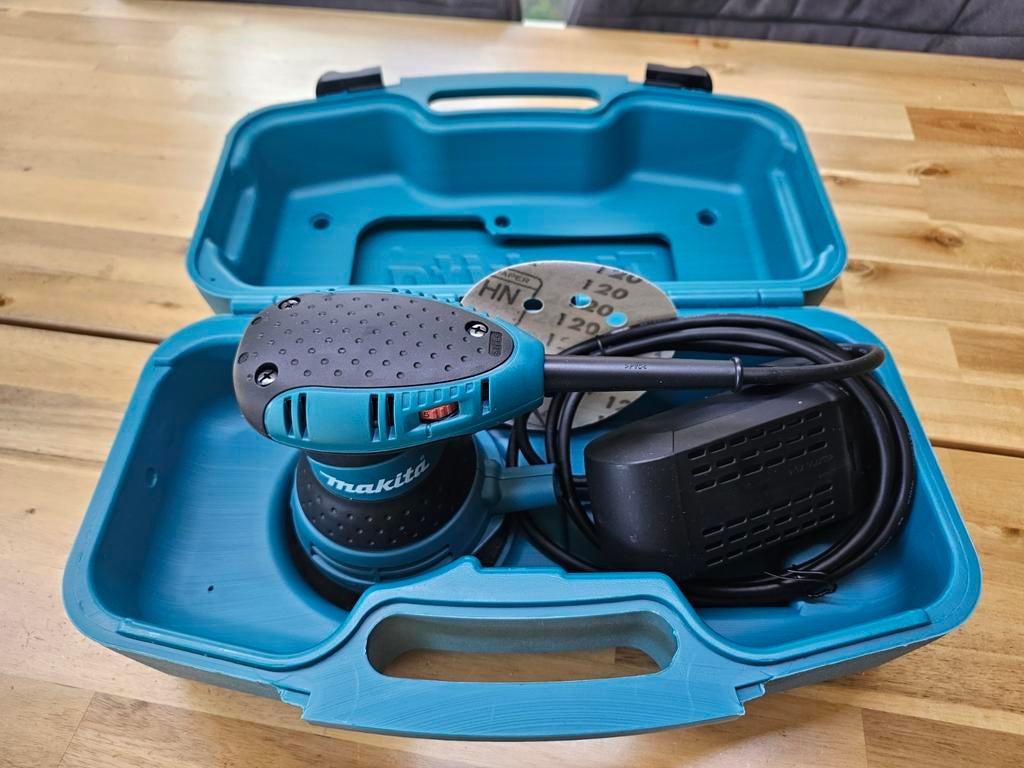 Makita BO5031K 125 Mm Excenter Schuurmachine In Koffer 230V, Ophalen, Nieuw, Minder dan 600 watt, Excentrische schuurmachine
