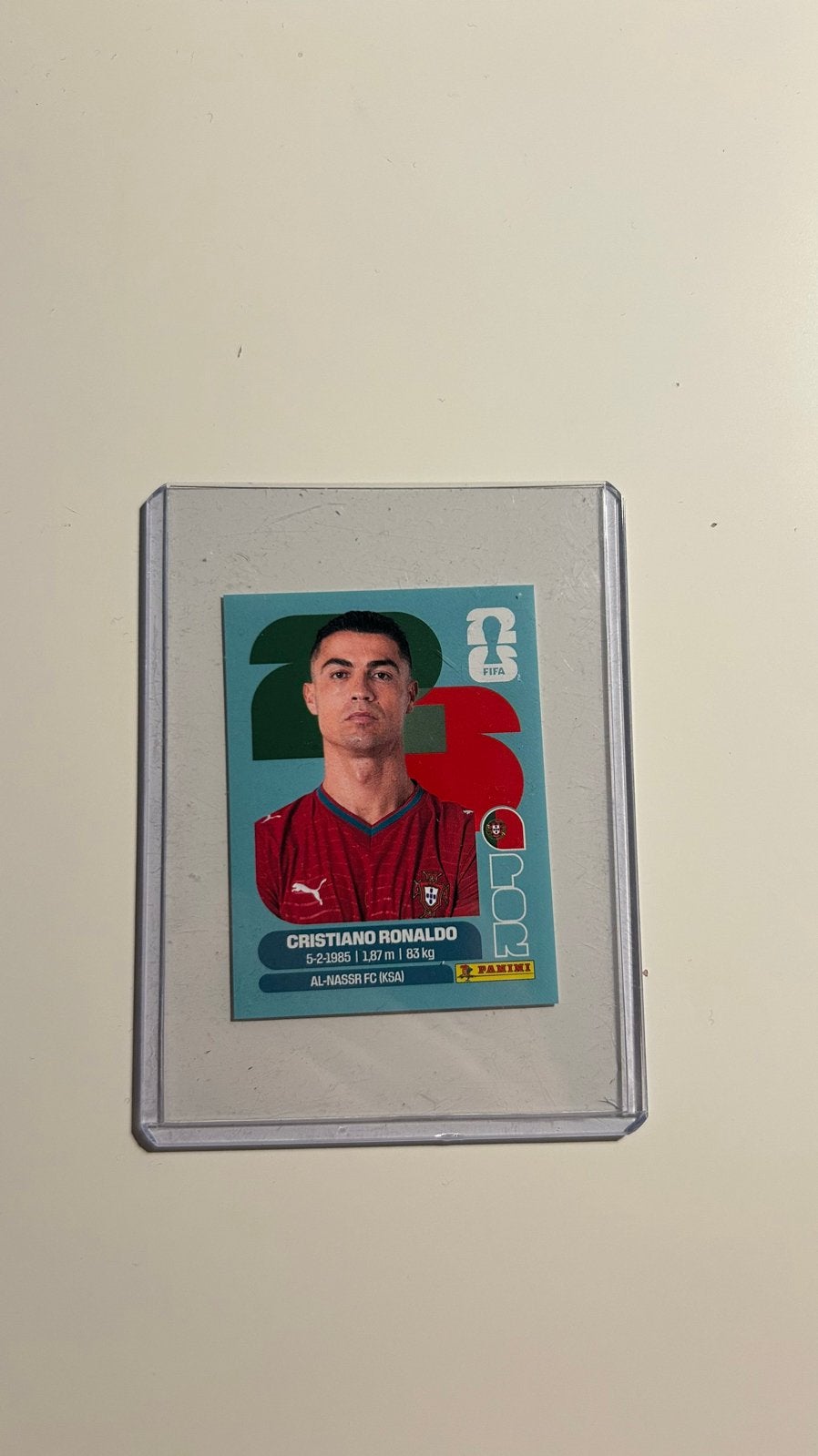 Cristiano Ronaldo Panini FIFA World Cup 2022 Plaatje, Ophalen of Verzenden, Zo goed als nieuw, Plaatje