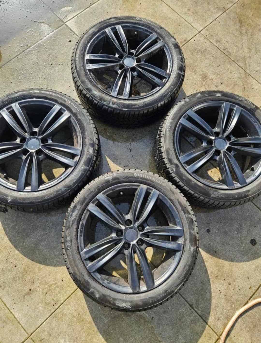 Matzwarte 16 inch velgen met winterbanden, Auto-onderdelen, Ophalen, 16 inch, Banden en Velgen, Winterbanden
