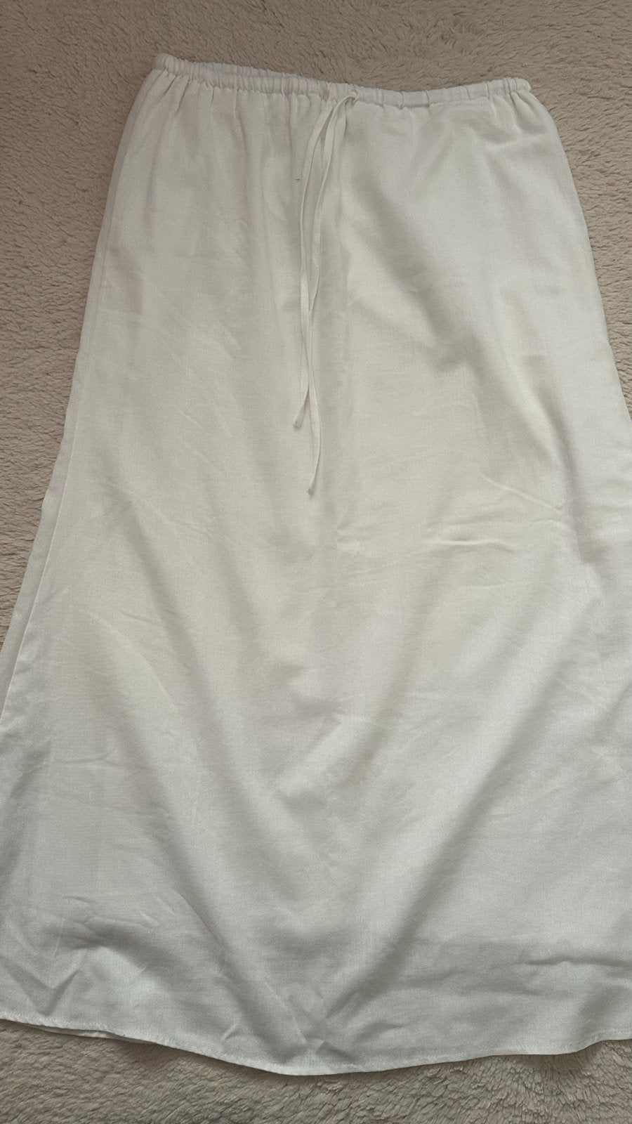 Linnen maxi rok one size met onderrok, Wit, Maat 42/44 (L), Nieuw, Ophalen of Verzenden
