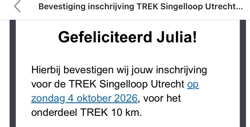 Singelloop Utrecht 10km, Eén persoon