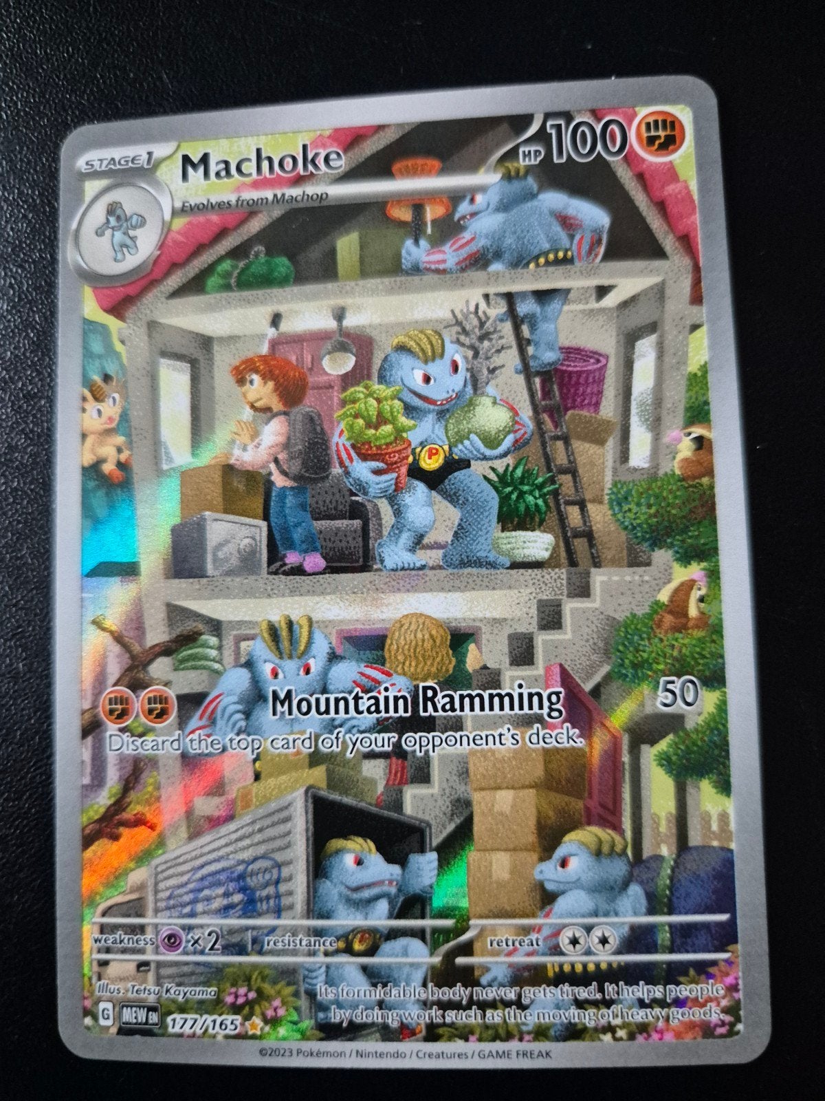 Machoke 177/165 - Pokémon Kaart, Ophalen of Verzenden, Zo goed als nieuw, Losse kaart, Foil