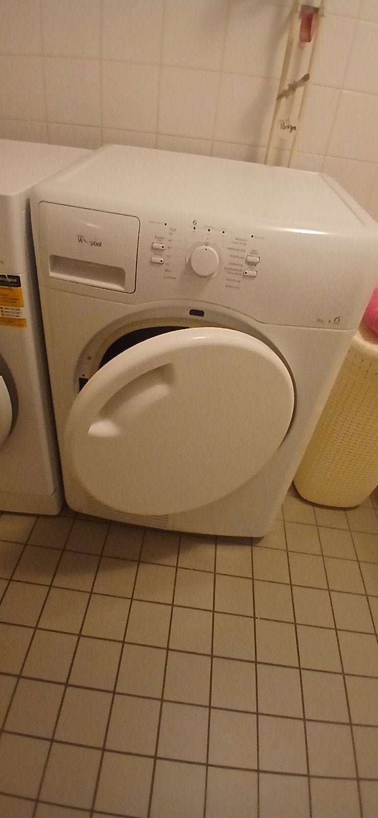 Whirlpool 6th Sense Wasdroger 7kg, 6 tot 8 kg, Ophalen, Condens, 85 tot 90 cm