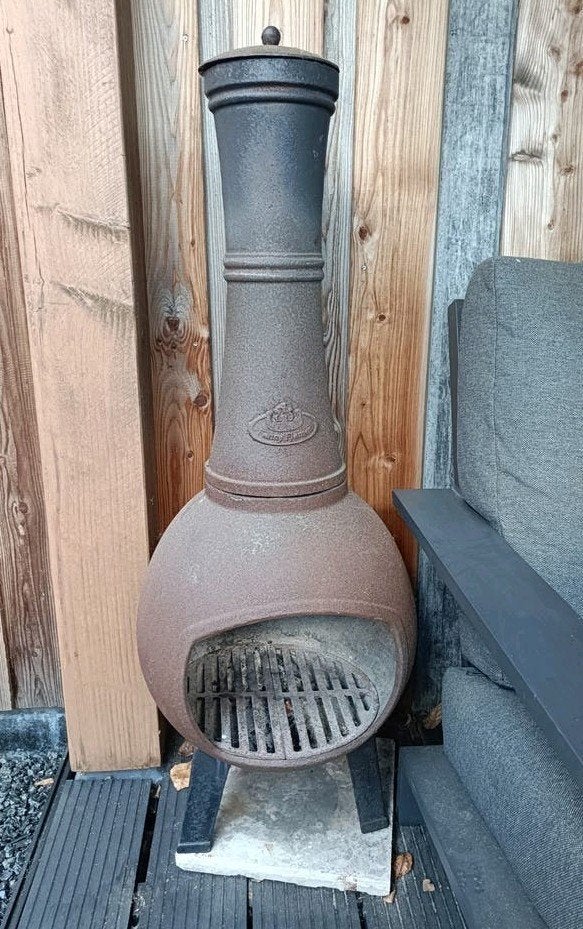 Rustieke gietijzeren Terraskachel, Ophalen, Gebruikt, Vuurkorf