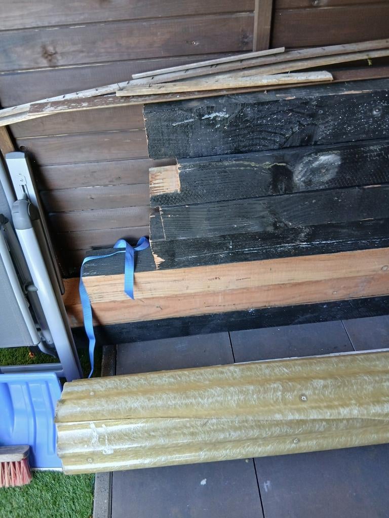Diverse partij gebruikte houten balken en planken, Ophalen of Verzenden, Gebruikt, Overige typen
