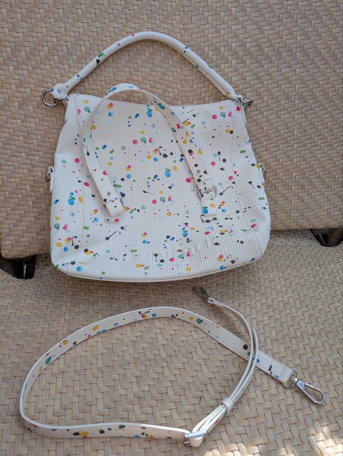 Desigual neon art loverty tas, Sieraden, Tassen en Uiterlijk, Ophalen of Verzenden, Nieuw, Wit, Handtas