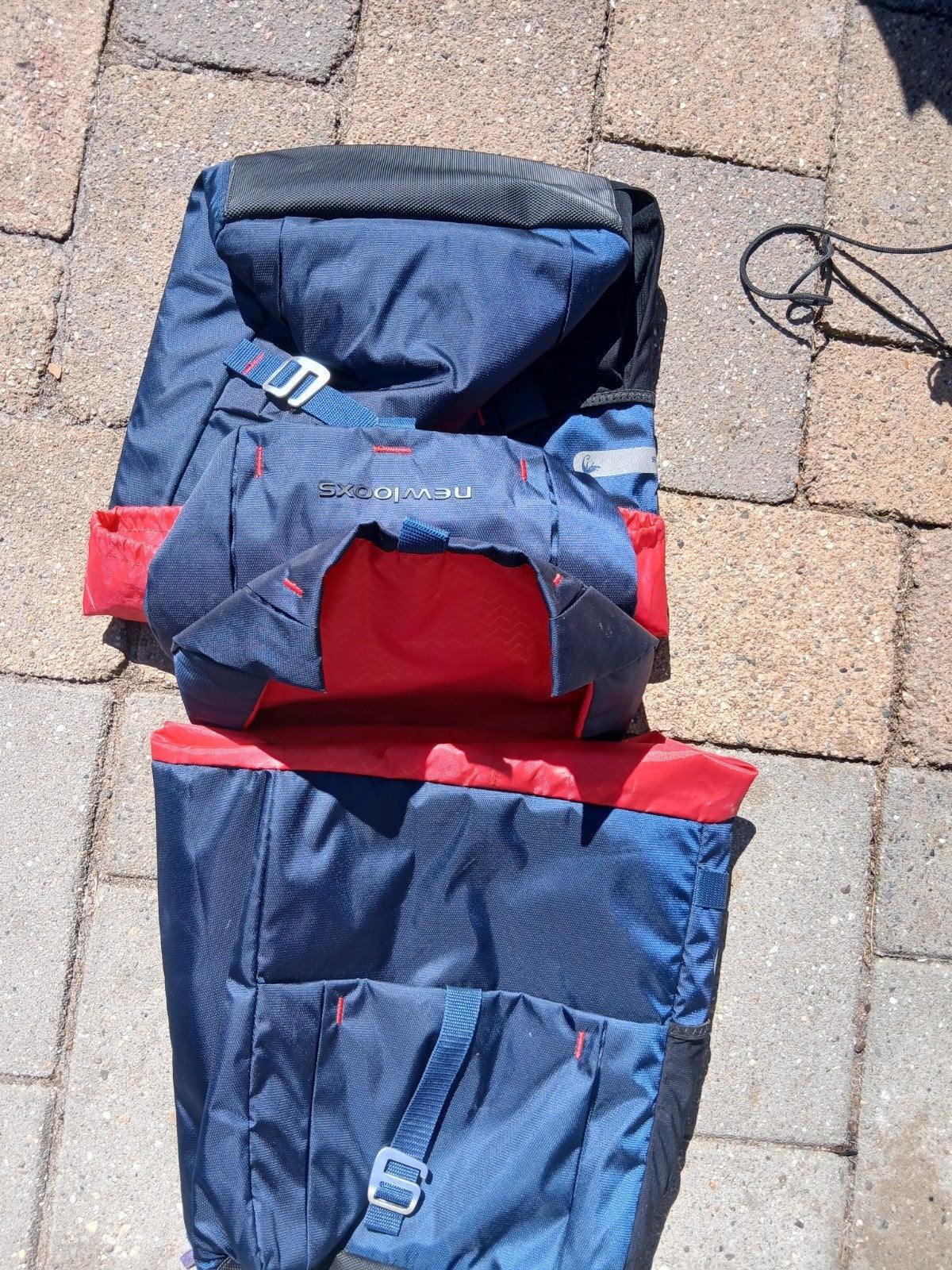 New Looxs dubbele fietstassen - Blauw/Rood, Ophalen, Gebruikt, New Looxs