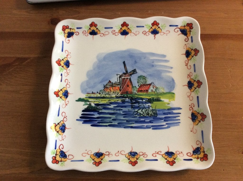 delftware royal twickel ter steege bord molen, Gebruikt, Ophalen of Verzenden, Bord(en), Overige stijlen