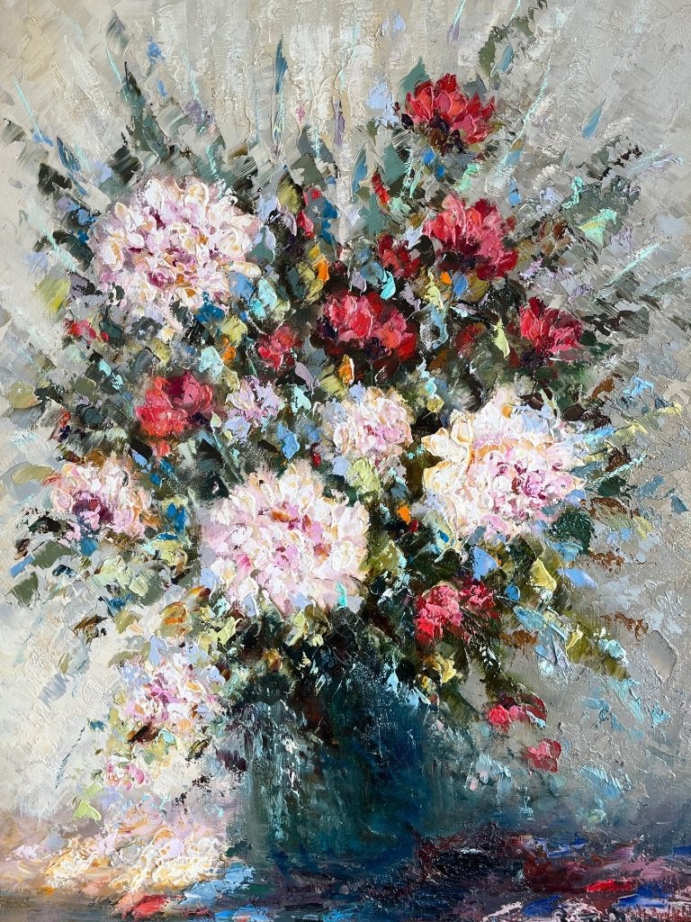 Peter Brouwer, ingelijst bloem stilleven, Ophalen