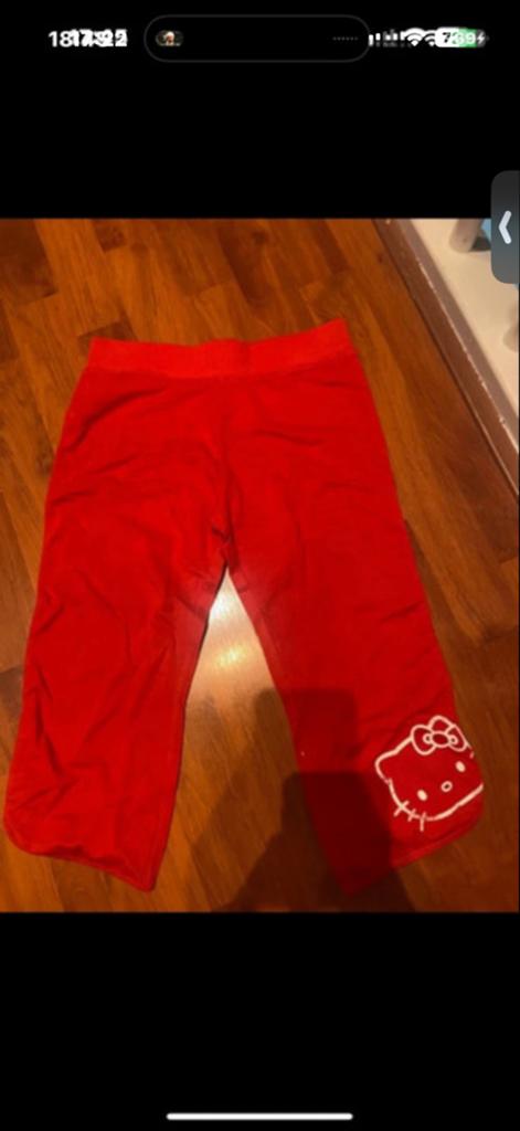 Hello Kitty rode driekwart broek maat S, Ophalen of Verzenden, Zo goed als nieuw, Driekwart, Maat 36 (S)