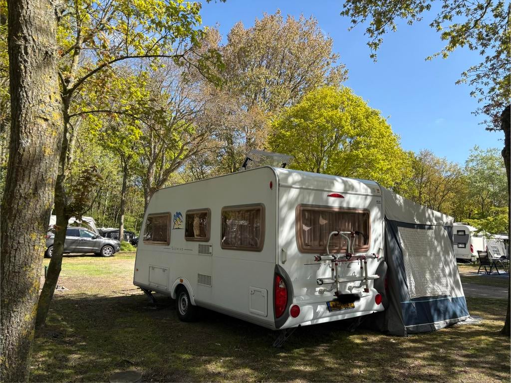 Knaus Südwind 450 FU – bouwjaar 2006, Caravans en Kamperen, Caravans, Rondzit, Particulier, 4 tot 5 meter, Knaus
