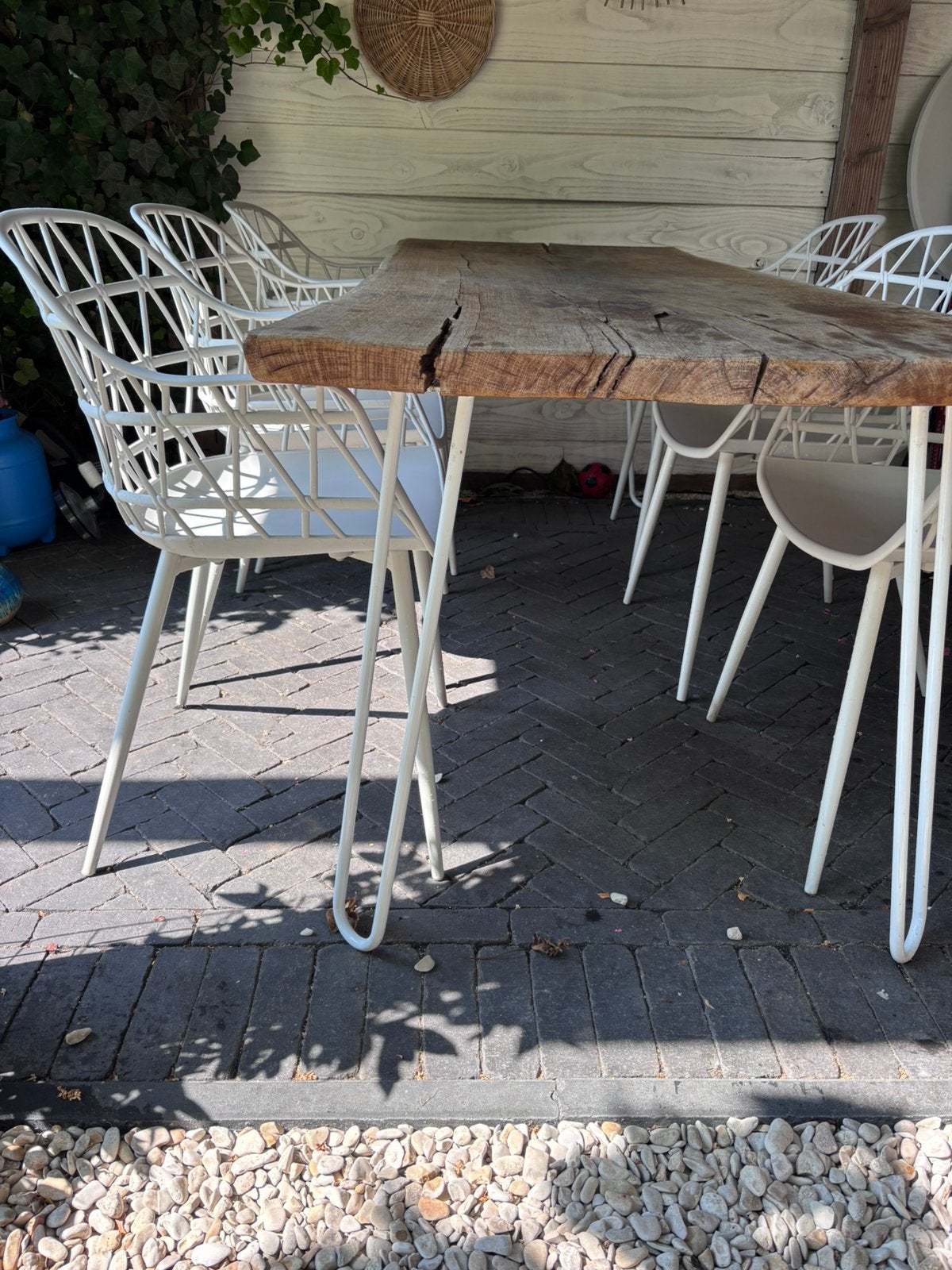 Prachtig tuinset (stoelen vorig jaar nieuw gekocht), Ophalen, Zo goed als nieuw, Hout