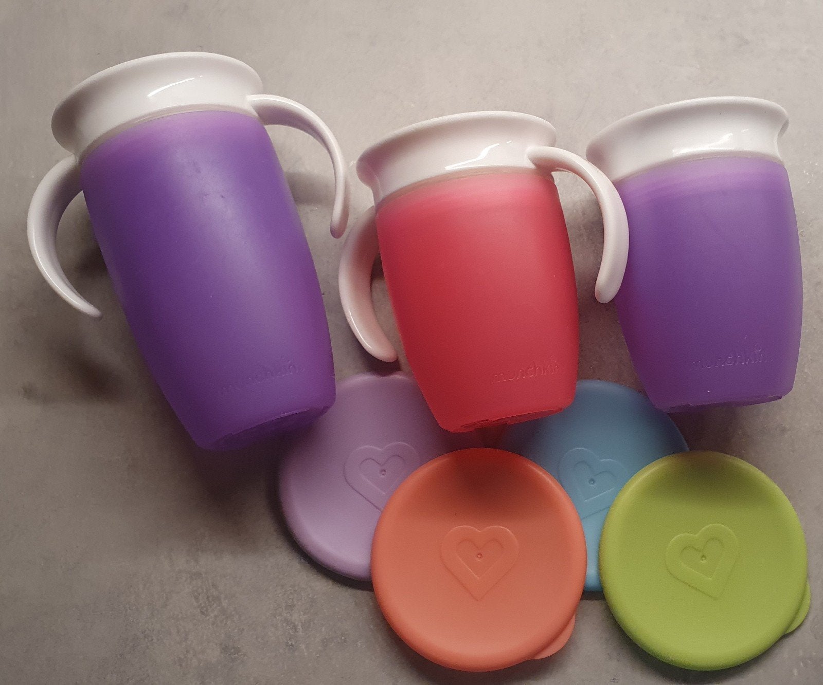 Set van 3 Munchkin 360 drinkbekers met deksels, Ophalen of Verzenden, Gebruikt