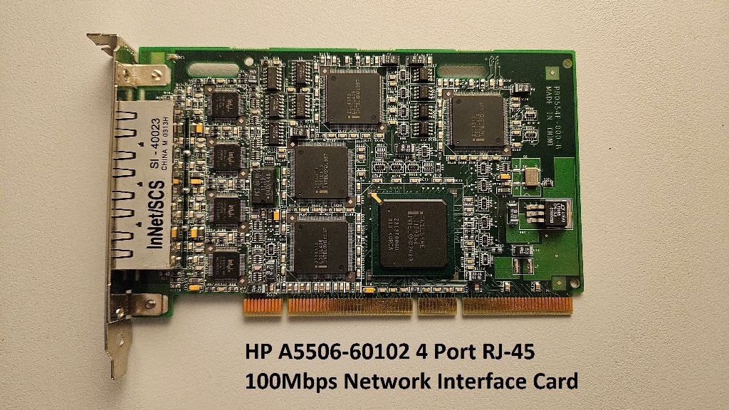 HP A5506-60102 4 Port RJ-45 100Mbps Network Interface Card, Ophalen of Verzenden, HP