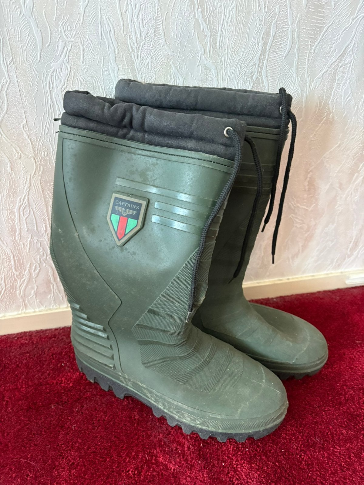 Groene vis laarzen, Ophalen, Gebruikt, Kleding