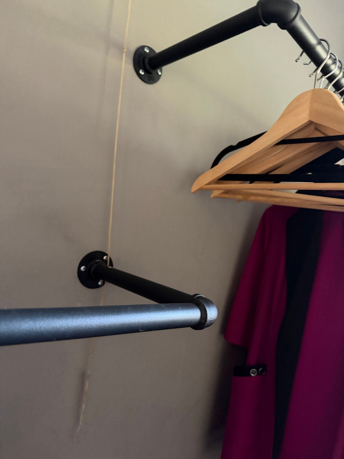 Industriële Kledingrek Wandmontage Zwart Metaal, Kleding | Dames, Ophalen of Verzenden, Nieuw