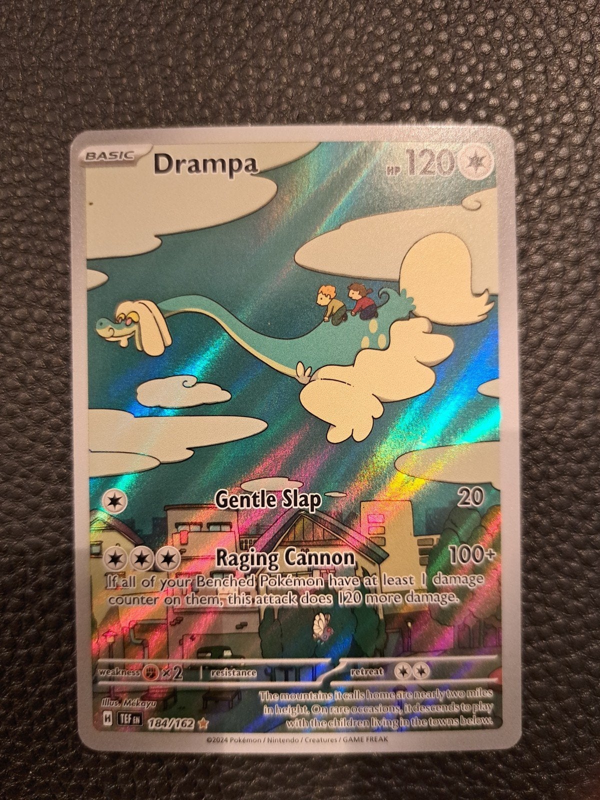 Drampa 184/162 Reverse Holo Pokémon kaart, Ophalen of Verzenden, Zo goed als nieuw, Losse kaart, Foil