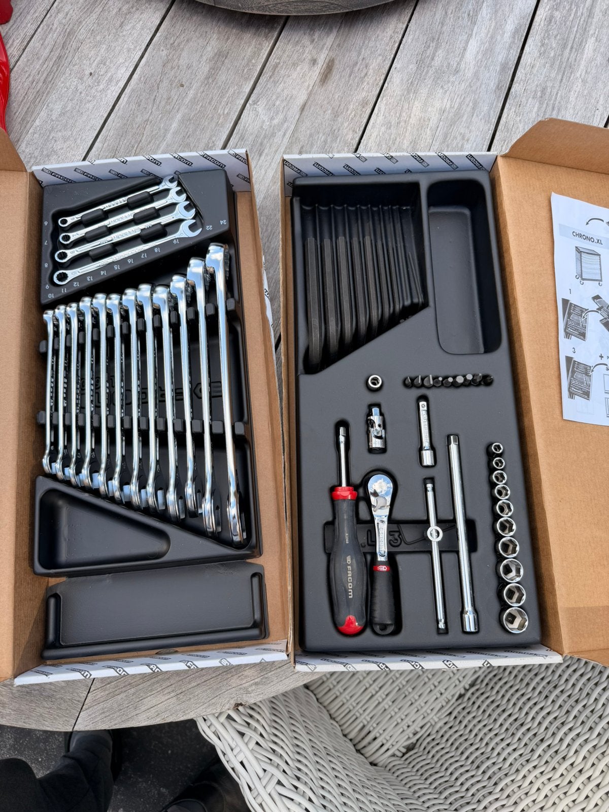 Te koop 2 nieuwe Facom modules steekring en 1/4" doppenset, Ophalen of Verzenden, Zo goed als nieuw