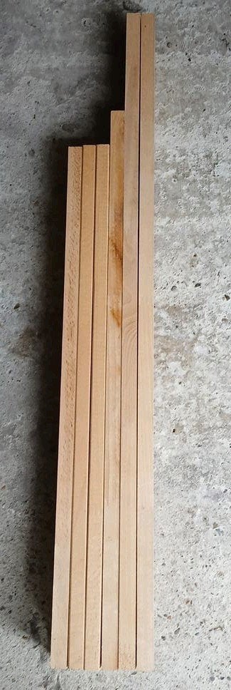 12mtr aan Houten planken beuken met dragers voor verzameling, Doe-het-zelf en Verbouw, Ophalen, Gebruikt, Minder dan 25 mm, 200 tot 250 cm