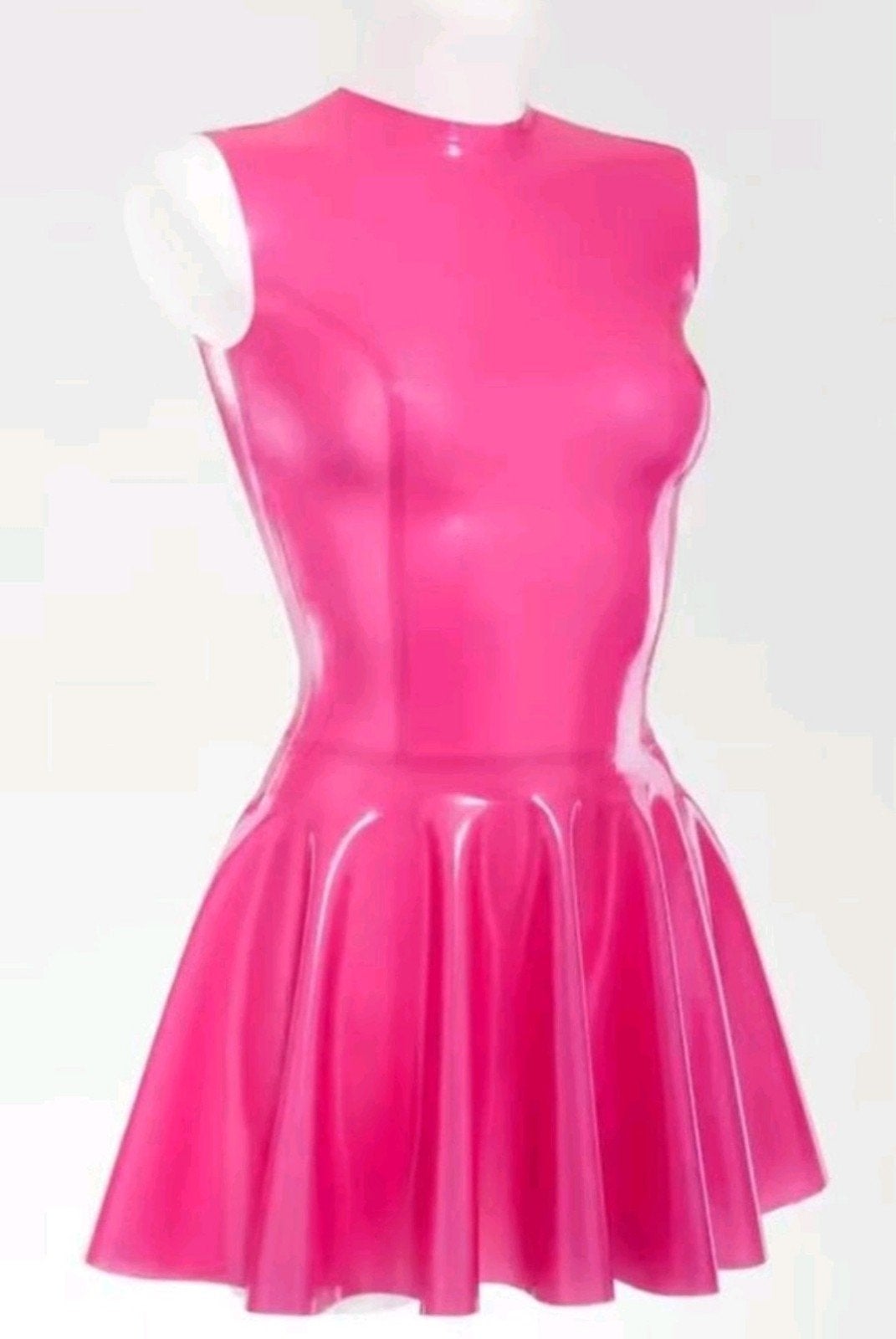 Prachtig Latex Jurkje, tm 3XL, Verzenden, Nieuw, Boven de knie