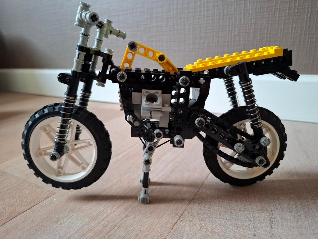 Vintage Lego technic 8838 crossmotor+ bouwplan, Ophalen of Verzenden