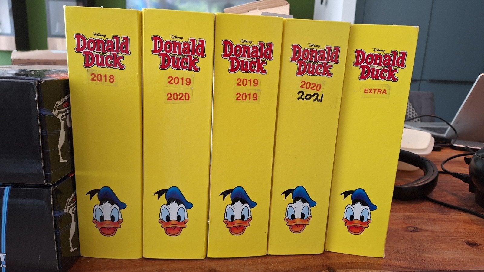 Donald Duck Jaargang '18, '19, '20, '21 + Extra 18/19 - verz, Boeken, Complete serie of reeks, Ophalen of Verzenden, Zo goed als nieuw