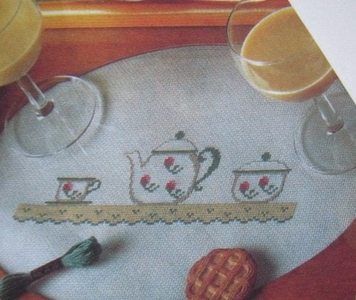 Borduurpatroon  Koffie / Theepot en Kopje  nr 8525, Verzenden, Nieuw, Handborduren, Patroon