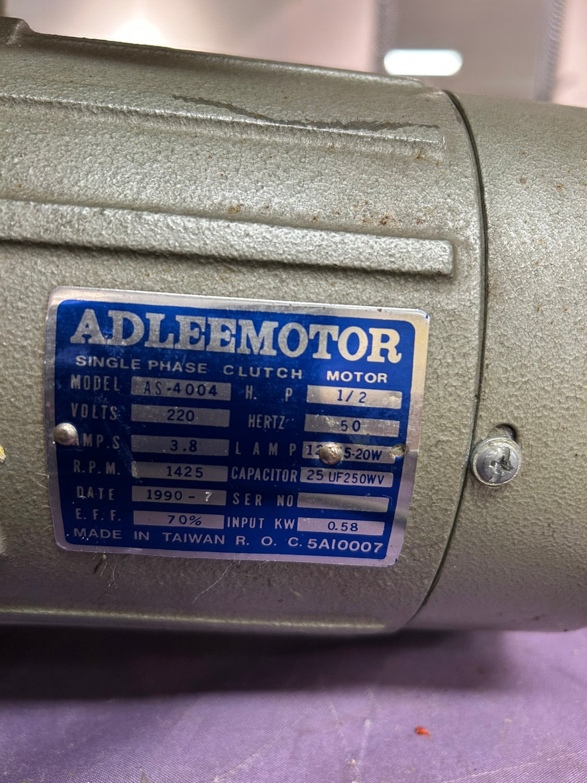 Motor voor industriele naaimachine, Ophalen, Gebruikt, Naaimachine, Overige merken