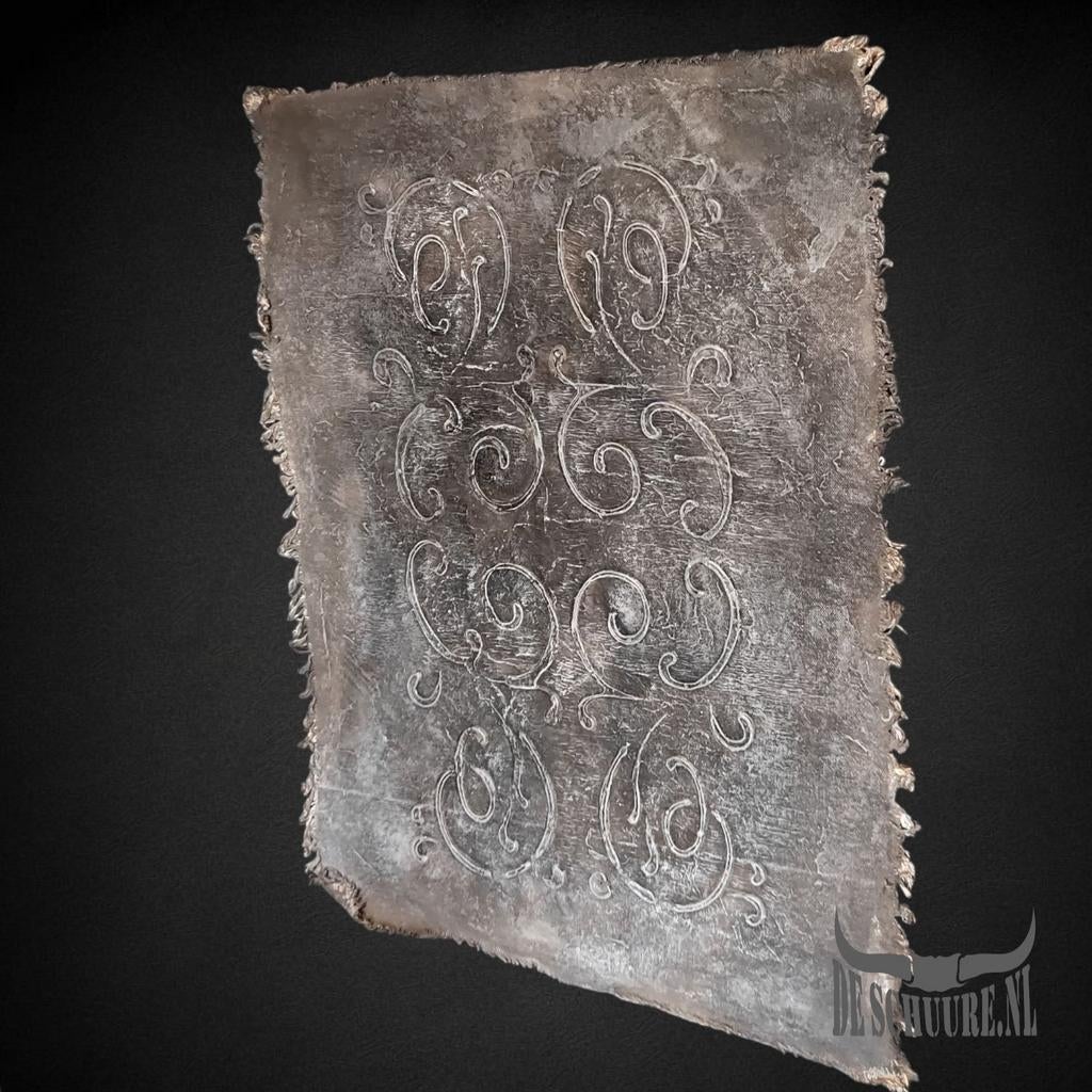 Kalkdoek met sierlijk patroon, Ophalen, Nieuw