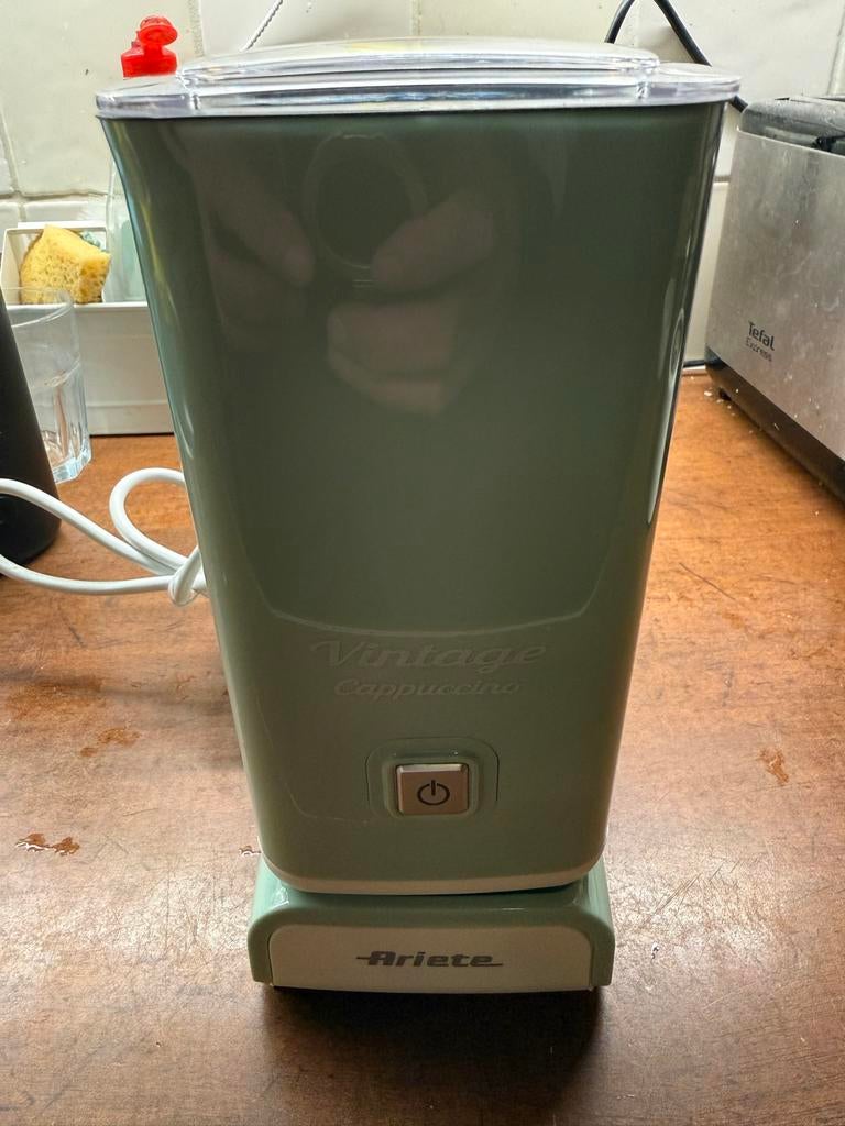 Nieuw: Ariete Vintage Melkschuimer - Mintgroen, Ophalen of Verzenden, Nieuw, Elektrische melkopschuimer