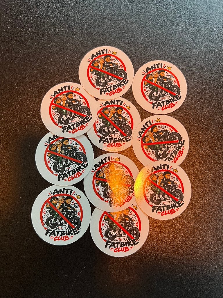 AntiFatbikeClub stickers - 10 stuks, Verzenden, Nieuw, Meerdere stickers