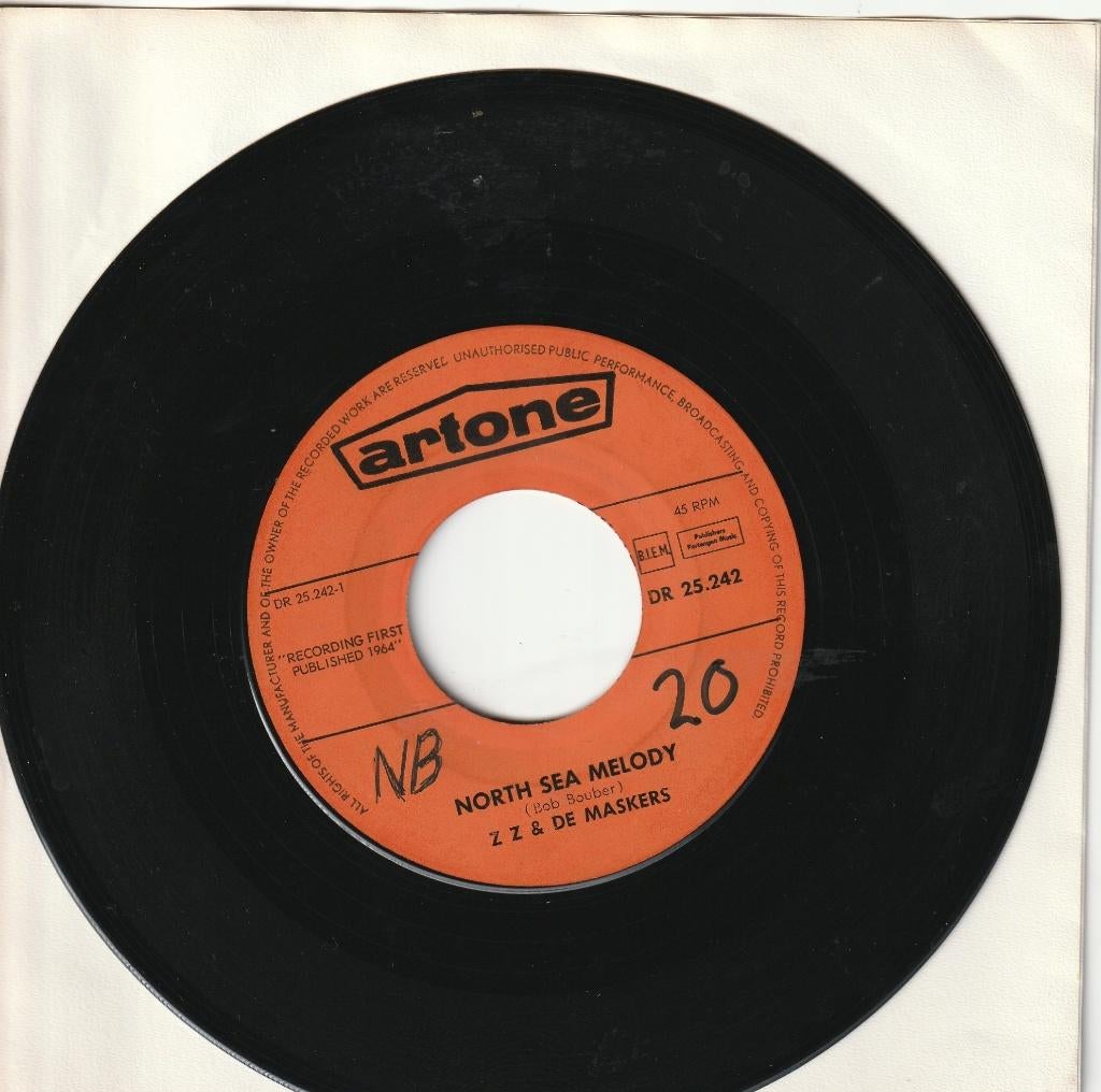 ZZ + Maskers- North Sea Melody & Greensleeves 1964 Nederbeat, Ophalen, Gebruikt, Pop