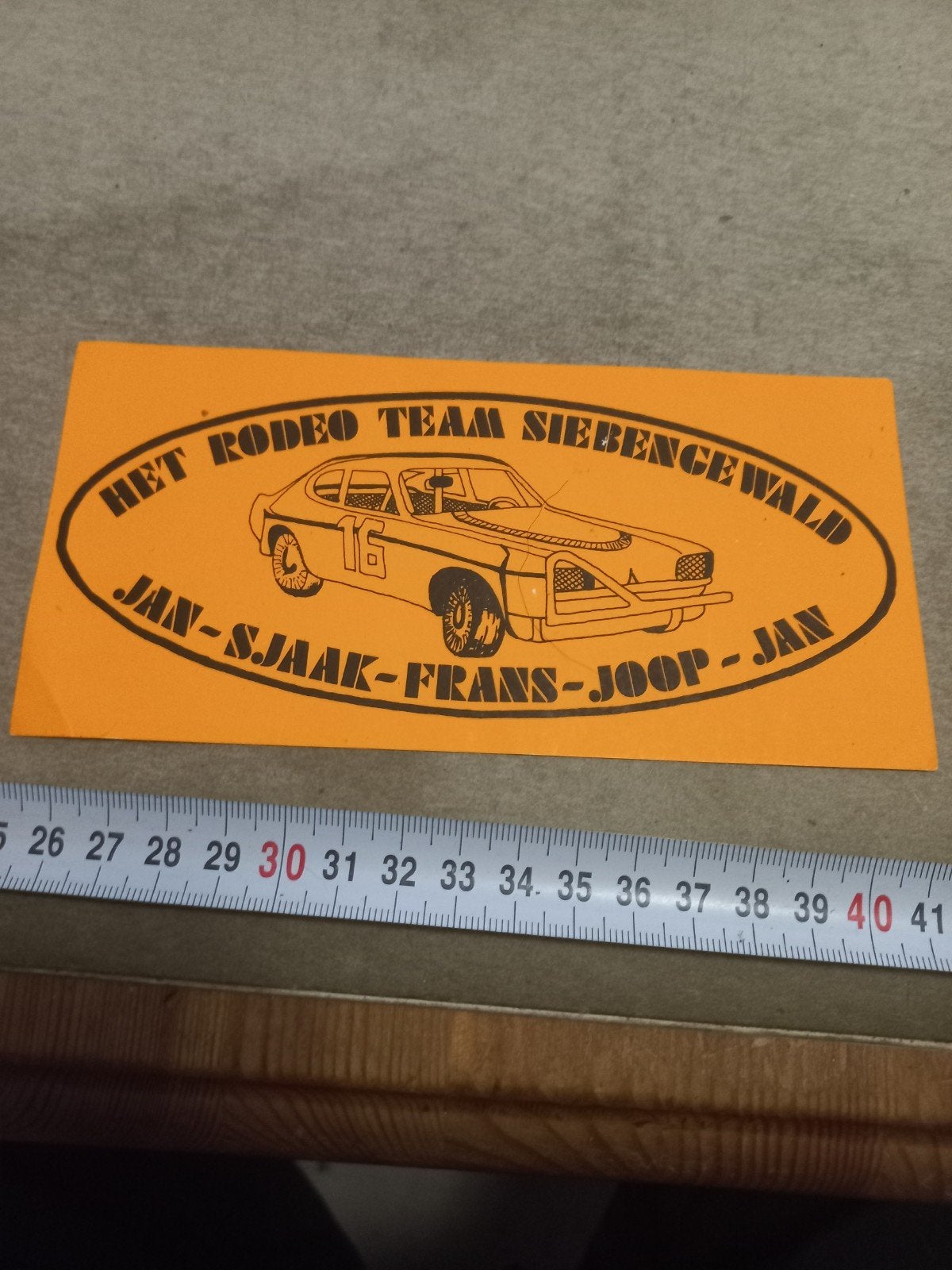 Vintage Sticker: Het Rodeo Team Siebengewald, Ophalen of Verzenden, Gebruikt