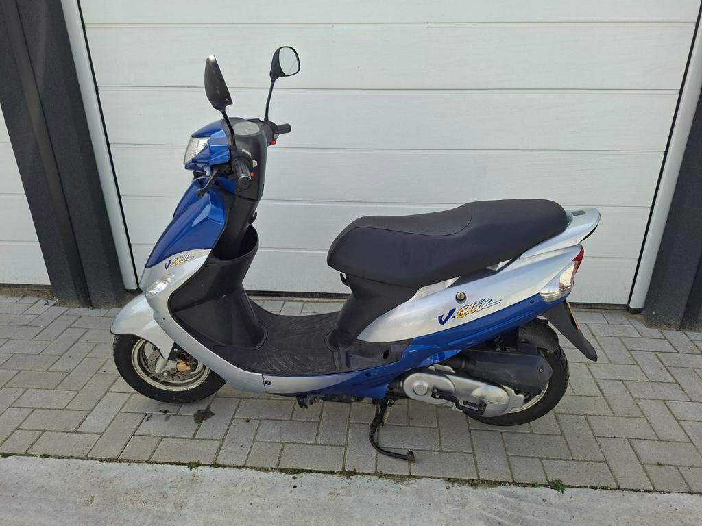 Peugeot V-Clic Scooter - Blauw/Zilver, Fietsen en Brommers, Ophalen, Gebruikt, Overige modellen, Maximaal 45 km/u